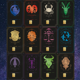 Astrology Signs Custom Credit Card Cover Pop Culture Vinyl Skin Stickers positive sticker