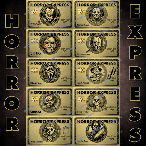 Horror Express Custom Credit Card Cover Halloween holiday Pop Culture Vinyl Skin Stickers