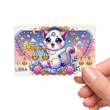 Zodiac Cat Astrology Signs Custom Cute Kittens Credit Card Cover Vinyl Skin Stickers - Pop culture cats