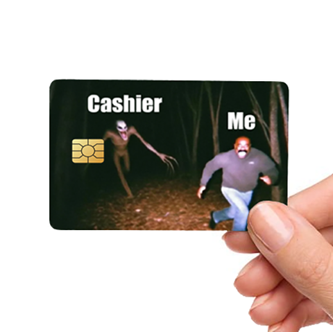 Harvey Vs Ghoul Custom Credit Card Cover Pop Culture Vinyl Skin Stickers funny sticker meme sticker