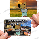 Chill Guy Custom Credit Card Cover Pop Culture Vinyl Skin Stickers funny sticker meme sticker